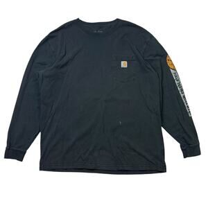 Carhartt Long Sleeve Pocket Original Fit Black Tee